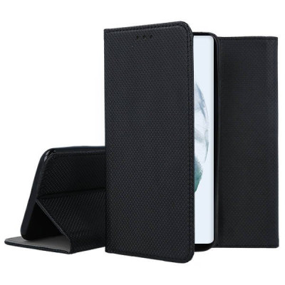   Кожен калъф тефтер и стойка Magnetic FLEXI Book Style за Samsung Galaxy S21 FE G990B черен 